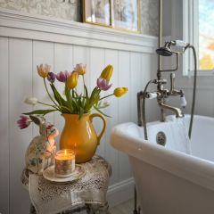 Spring Floral Ceramic Vase and Bunny Collection