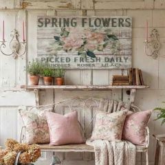 Spring Flowers Fresh Daily Wall Canvas Art
