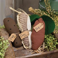 Spring Garden Fabric Sweet Vegetable Set of 3