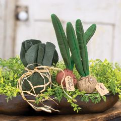 Spring Garden Fabric Vegetable Set of 3