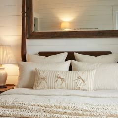 Spring Has Sprung Striped Bunny Pillow