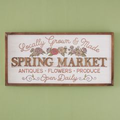 Spring Market Wood Framed Wall Sign