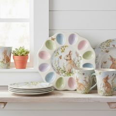 Spring Meadow Ceramic Egg Plate