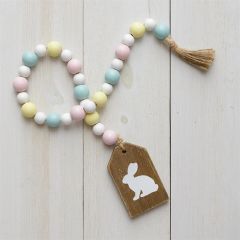 Spring Pastel Wooden Bead Garland