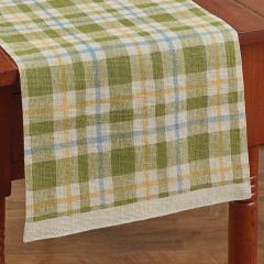 Spring Plaid Jute Table Runner