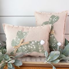 Spring Sage Bunny Accent Pillow