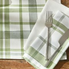 Springtime Green Plaid Napkin
