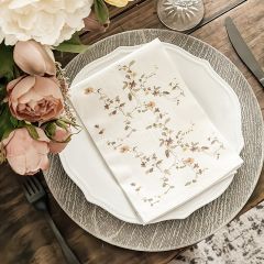 Springtime Watercolor Wildflowers Dinner Napkin Set of 4