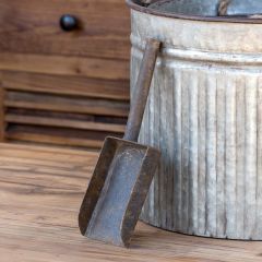 Square Aged Metal Scoop