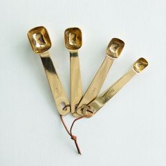 Square Brass Measuring Spoon Set