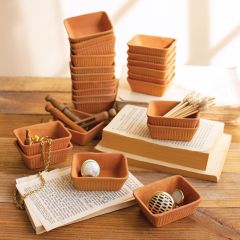Square Clay Trinket Dish Set of 12