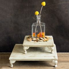 Square Footed Pedestal Risers Set of 2