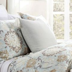 Square Linen Throw Pillow With Tassels