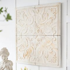 Square Wall Wood Panels Set of 4