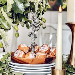 Squirrel Accent Wood Serving Dish