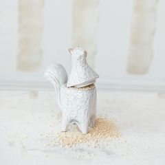 Squirrel Shaped Stoneware Jar