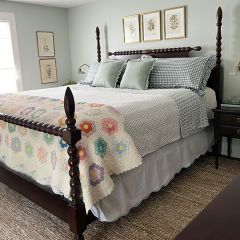 Rolling Pin Turned Post Bed Frame