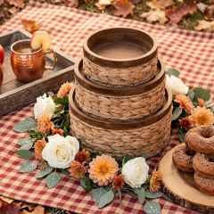 Stackable Lidded Storage Baskets Set of 3