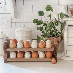 Stackable Wood Egg Holder Set of 2