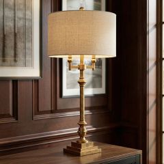 Stacked Square Base Table Lamp