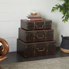 Stacking Decorative Suitcase Set of 3