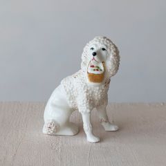 Staffordshire Poodle Ceramic Figurine