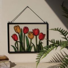 Stained Glass Flowers Wall Art