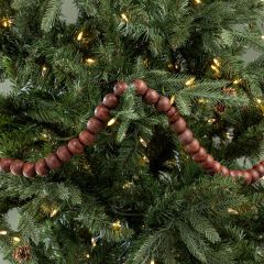 Stained Wood Bead Decorative Garland