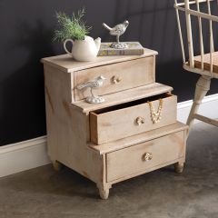 Stairstep Wooden Storage Box