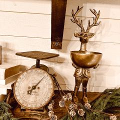 Standing Deer with Display Bowl