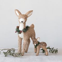 Standing Deer with Wreath Necklace One of Each