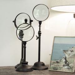 Standing Metal Magnifying Glass Set of 3
