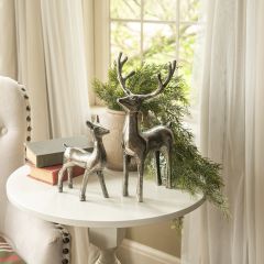 Standing Pewter Reindeer Figure