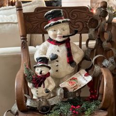 Standing Sparkling Winter Snowman