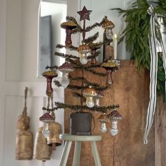 Star Topped Tree in Paint Can Pot