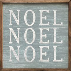 Steel Noel Noel Noel Framed Wood Wall Art