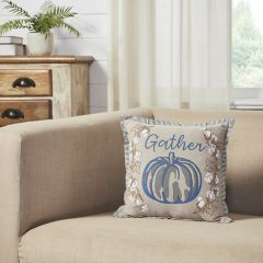 Stenciled Pumpkin Throw Pillow