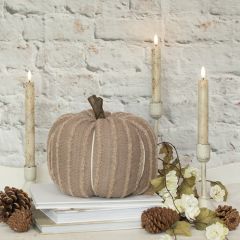 Stitched Fabric Decorative Pumpkin Set of 2