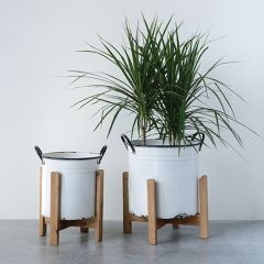 Stock Pot Standing Planter Set of 2