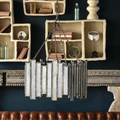 Stone Tile 4 Bulb Chandelier