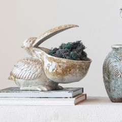 Stoneware Coastal Pelican Planter