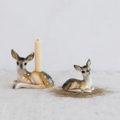 Stoneware Fawn Figurine