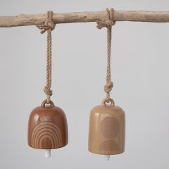 Stoneware Hanging Bell Set of 2