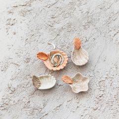 Stoneware Shell Trinket Dish Set of 4