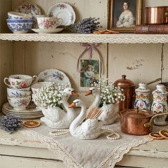 Stoneware Swan Toothpick Holder