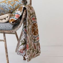 Stonewashed Floral Print Cotton Throw