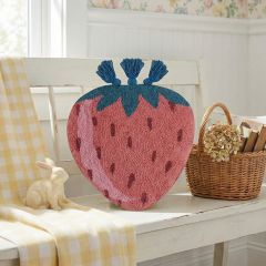 Strawberry Shaped Hook Pillow with Tassels