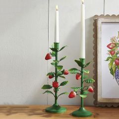 Strawberry Vine Taper Candlestick Set of 2
