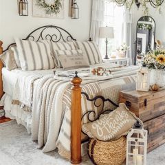 Stripe Pattern Country Quilt