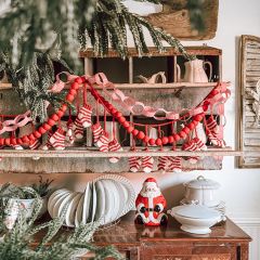 Striped Chain Christmas Garland